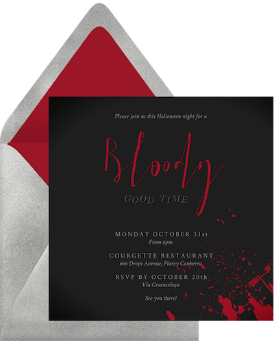 Party theme ideas: Crime scene invitation