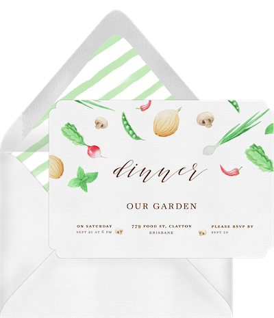 Adult party ideas: Dinner party invitation