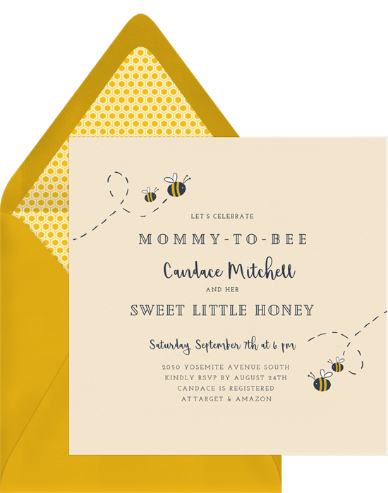 baby shower themes: Mommy-to-Bee Invitation by Greenvelope