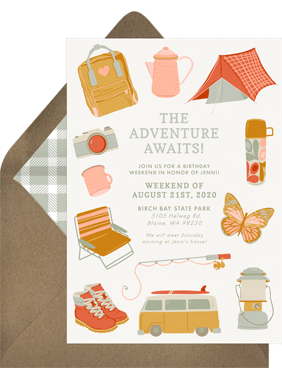 summertime party invitations: Outdoors Adventure Invitation by Greenvelope