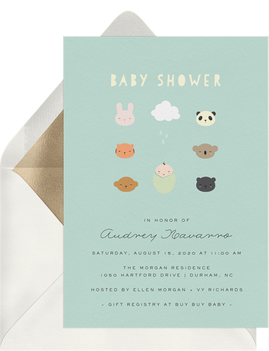 Animal Friends Invitation by Greenvelope