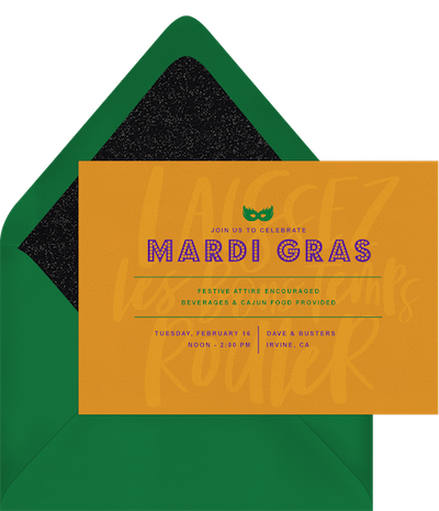 Good times roll invitation