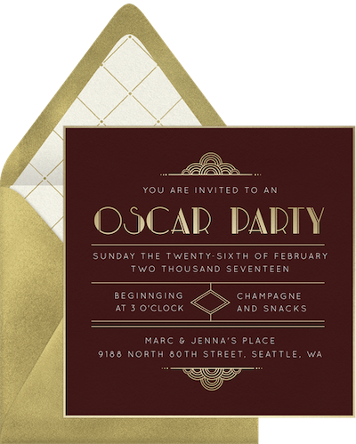 Red carpet event invitation