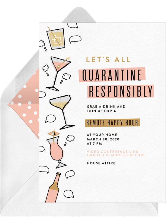 Quarantine Responsibly Invitation by Greenvelope