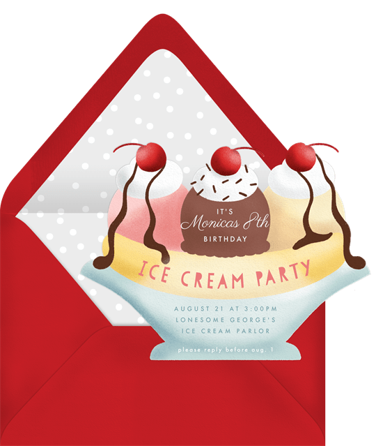 Banana Split Invitation by Greenvelope