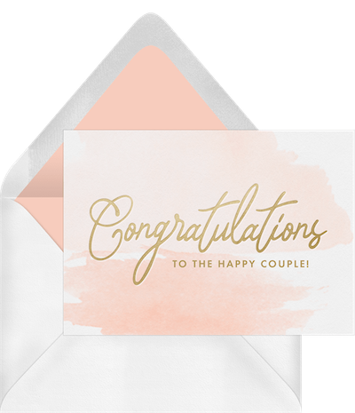 congratulations to the happy couple card
