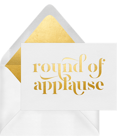 Round of Applause Card