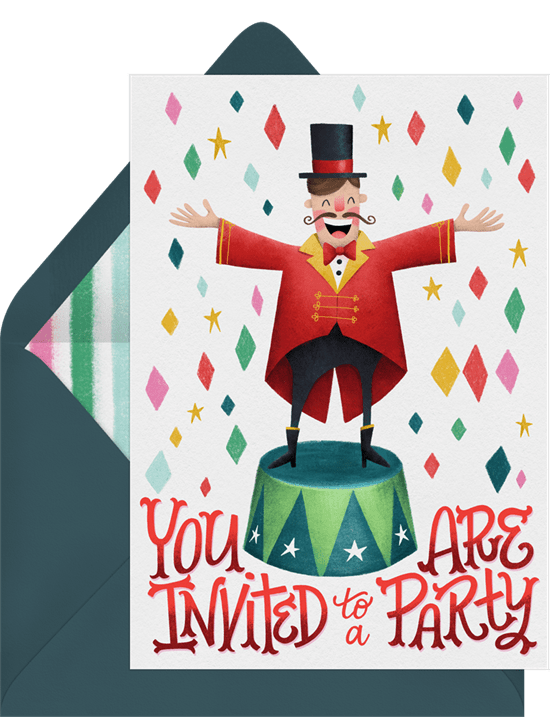 Friendly Ringmaster Invitation by Greenvelope