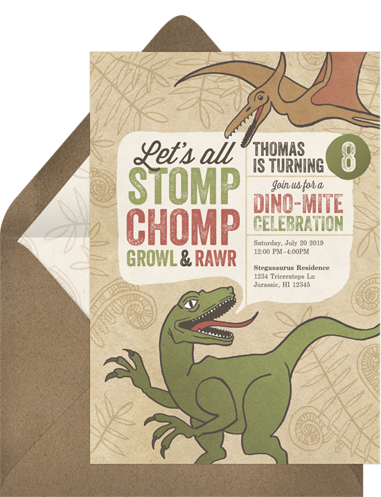 Jurassic Park Invitation by Greenvelope
