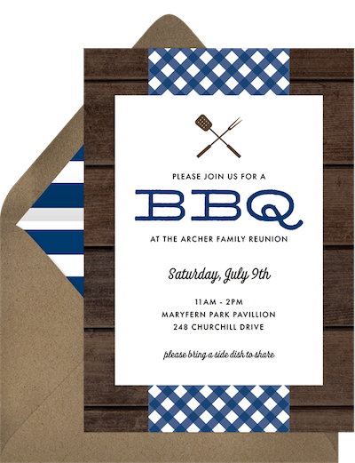 BBQ Invitations: BBQ Picnic Invitation