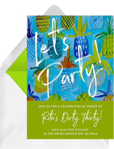 Adult party ideas: Luau invitation