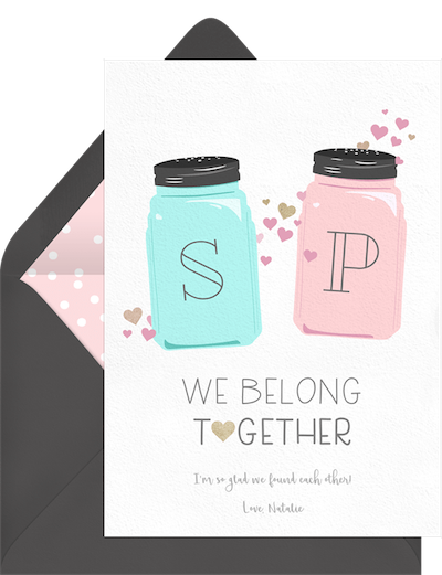 Personalized valentine’s day card