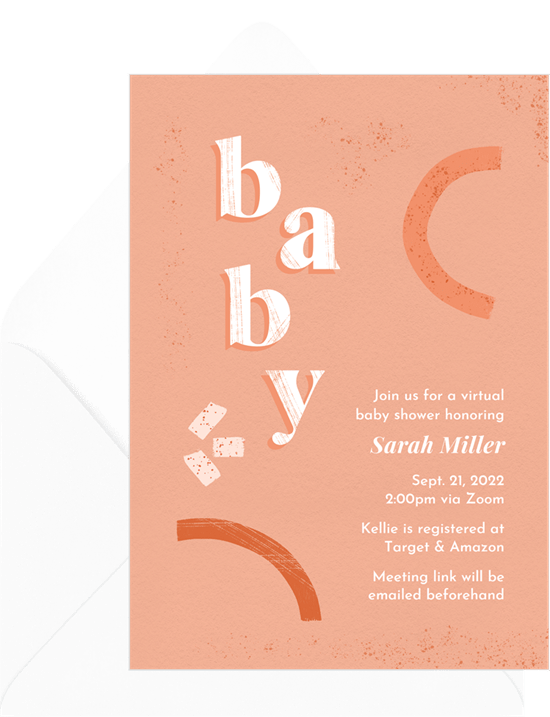 Abstract Boho Baby Invitation by Greenvelope