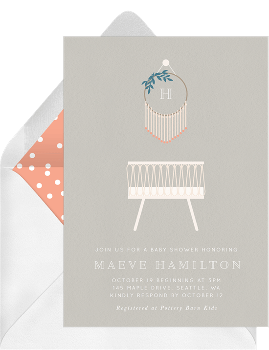 Boho Baby Invitation from Greenvelope