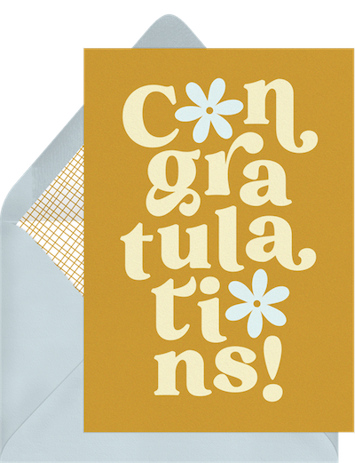 congratulations on your new job: Blooming Congratulations Card