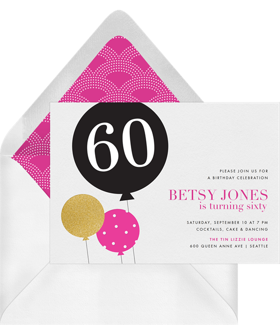 Milestone Balloon Invitation by Greenvelope