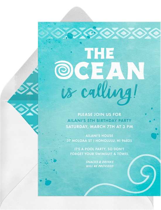 The Ocean is Calling Invitation
