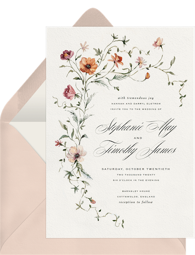 Trailing Blooms Invitation