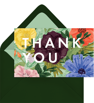 Wedding thank you card
