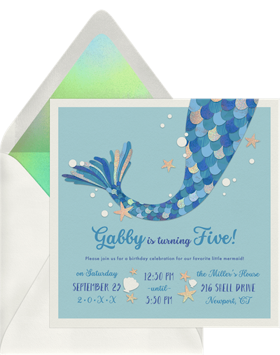 Party theme ideas: Mermaid magic invitation