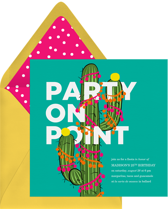 summertime party invitations: Party On Point Invitation by Greenvelope