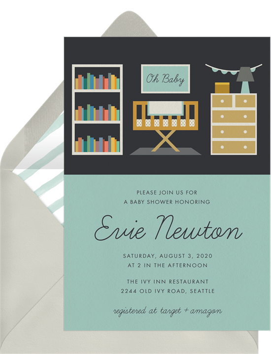 Modern Nursery Invitation from Greenvelope