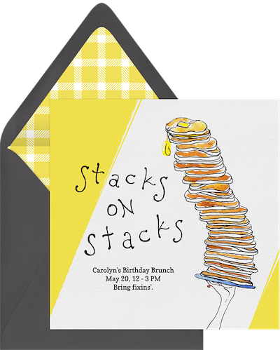 Backyard brunch invitation