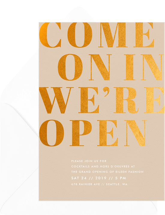 Come On In Card by Greenvelope