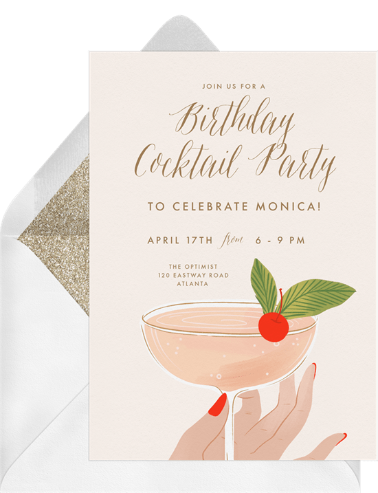 Fancy Cocktail Invitation by Greenvelope