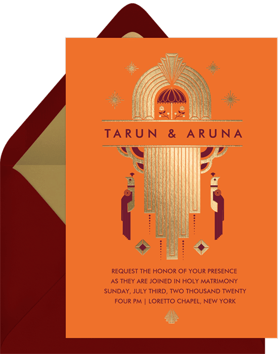 Wedding invitation from Greenvelope