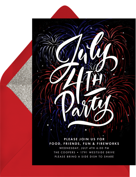 4th of July party invitation from Greenvelope