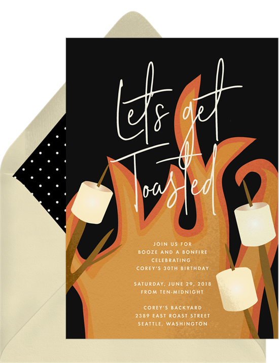 Let's Get Toasted Invitation from Greenvelope