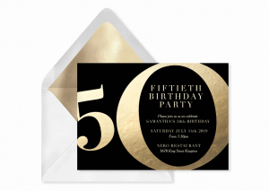 milestone 50 birthday invitation