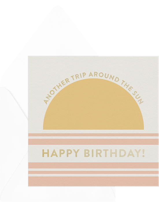 Minimal Sun Card from Greenvelope