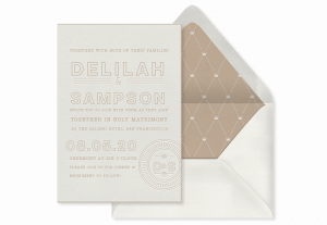 minimalist monogram invitation template