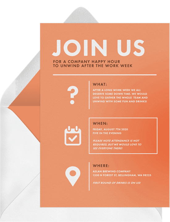 Modern icons invitations 