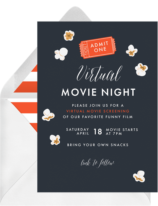 outdoor movie night: Movie Night Classics Invitation from Greenvelope