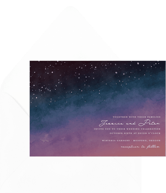 DIY Wedding Invatation: Night Sky Invitation