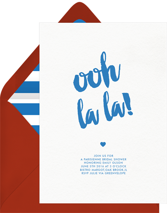 Oh La La Invitation from Greenvelope