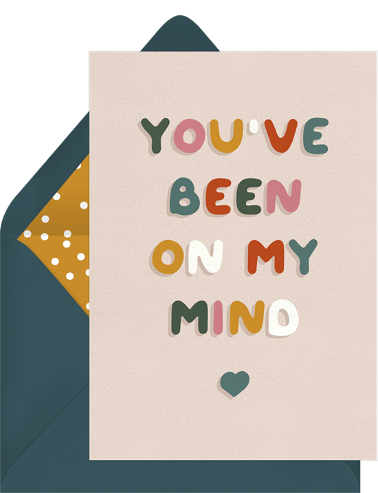 On My Mind Card from Greenvelope