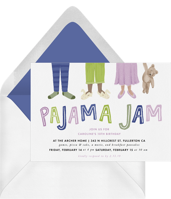 sleepover invitations: Pajama Jam Invitation from Greenvelope