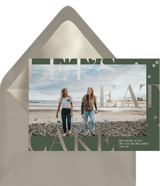 Happy birthday ecard: Two women on the beach
