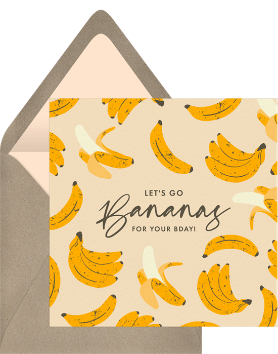 Happy birthday ecard: Things Are Bananas