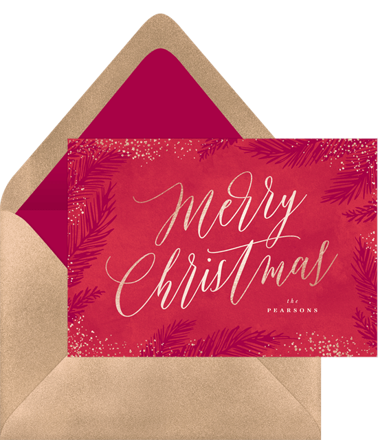 Merry Christmas card wording from Greenvelope