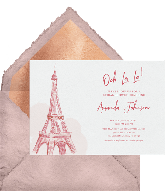 Sweet 16 themes: Parisian Romance invitation by Greenvelope