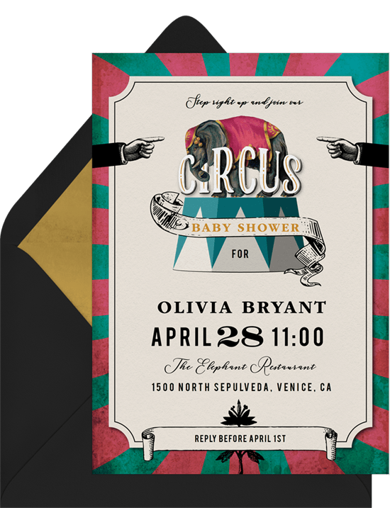 Circus arts invitation by Greenvelope