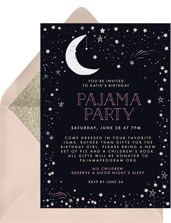 Slumber party invitation by Greenvelope