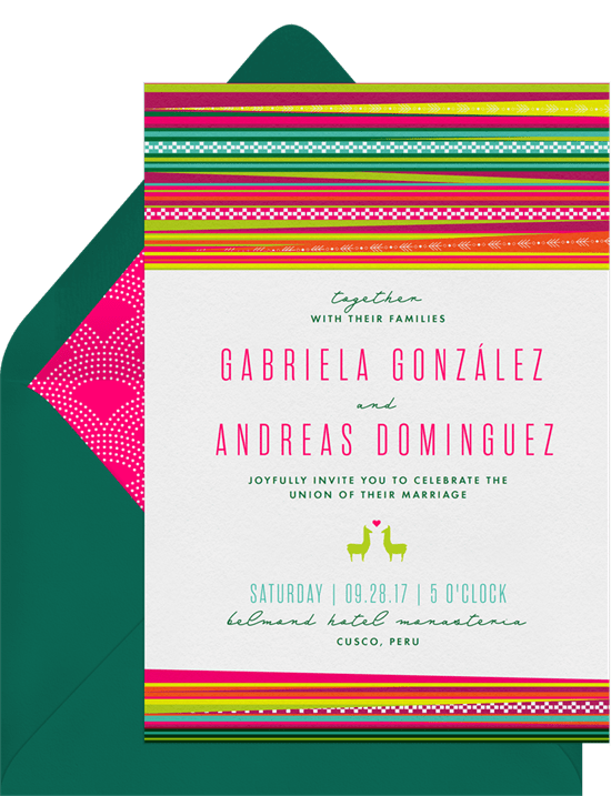 minimony: Llama Love Invitation by Greenvelope