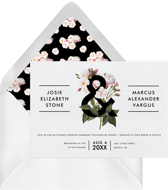 minimony: Bold Botanical Invitation by Greenvelope