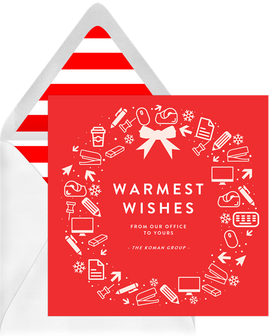 writing business christmas cards